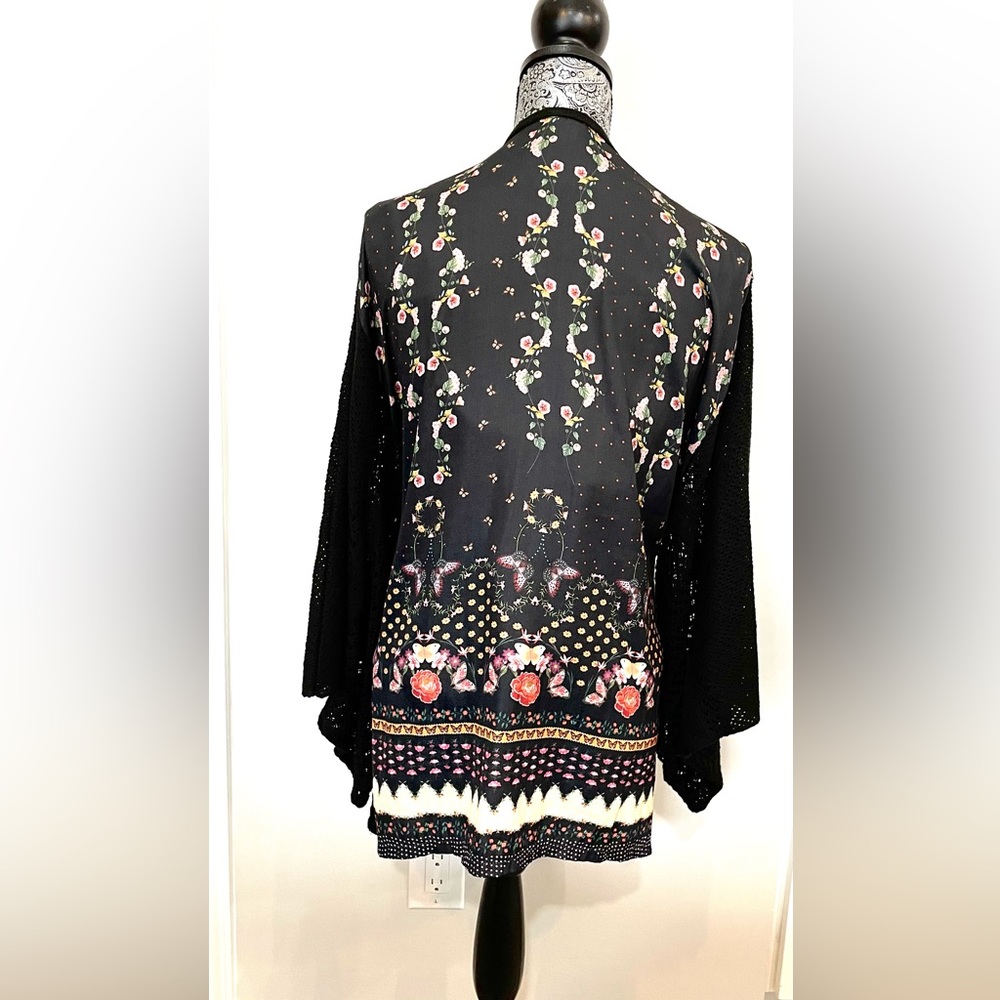Farm Rio open crochet cardigan